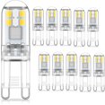 thumbnail image 1 of G9 LED Bulbs 1.5W Equivalent to 20W Halogen Cool White Light 6000K, AC 220-240V, Non Dimmable, Mini Incandescent Bulb, Flicker Free, Pack of 10, 1 of 4