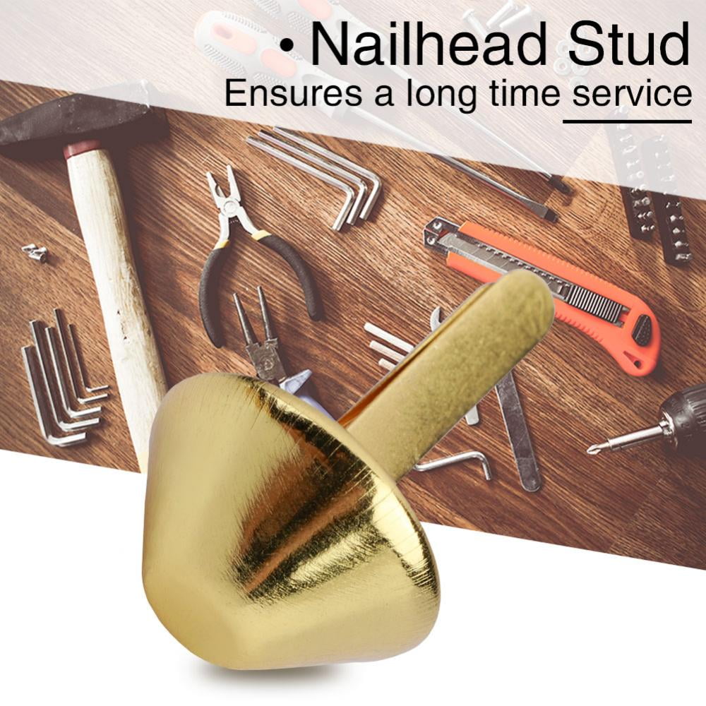 10mm-Nickel 50Pcs Nailhead Stud,Purse Handbag Cone Feet Nailhead Stud Spike Leather Craft Supplies