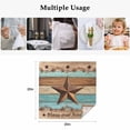 thumbnail image 5 of Cloth Napkins Set of 6 - 20x20 Inches, Western Texas Star Vintage Washable Reusable Table Napkins, Retro Farmhouse Turquoise Brown Wood Soft Absortbent Dining Napkin for Party Wedding Restaurant, 5 of 8