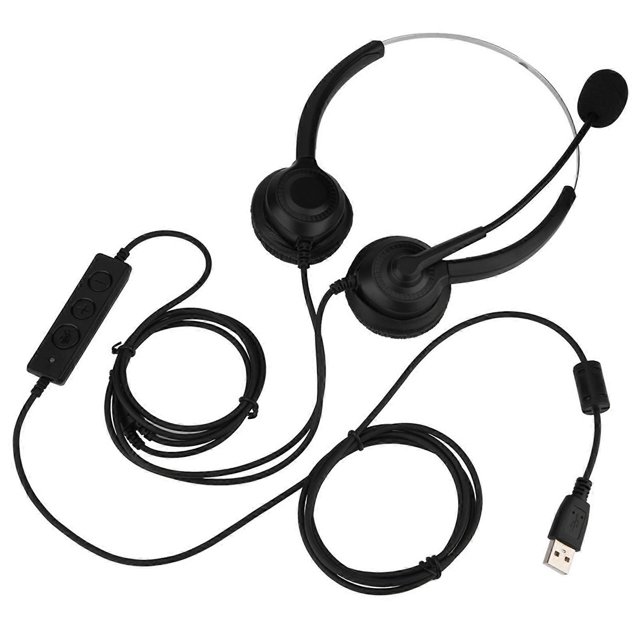 USB Headset with Mute Function for Call Center, Noise Cancelling, with Microphone