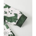 thumbnail image 6 of Kucnuzki Newborn Baby Boys Romper 6-12 Months Winter Clothing Long Sleeves Dinosaur Print Jumpsuit Button Bottom One-piece Overalls with Hat 2pcs Clothes Green, 6 of 7