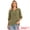 Army Green, variant on DARING DIVA Women's Chiffon Blouse Lantern Sleeve V Neck Embroidery Tunic XS Army Green
