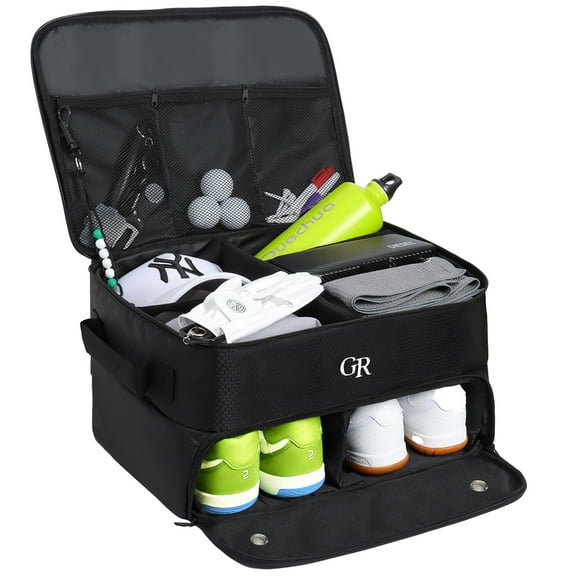 Golf Trunk Organizer Water-Resistant Golf Shoe Bag for Shoes Balls Tees Clothes Gloves Golf Accessories, Fathers Day Dad Gifts for Men