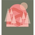 thumbnail image 2 of Adventure Society Mountain & Pine Trees Olive Adult Long Sleeve Hoodie-Large, 2 of 3