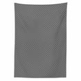 thumbnail image 2 of Abstract Tablecloth, Checkerboard Texture Inspired Modern Monochrome Print with Circular Modules, Rectangle Satin Table Cover for Dining Room and Kitchen, 52" X 70", Black and White, by Ambesonne, 2 of 2