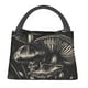 thumbnail image 1 of Fotbe Monochrome Mushroom Artwork Bolsa Térmica Portátil con Estampado, Bolsa de Entrega de Alimentos Aislada, Bolsa Reutilizable de Gran Capacidad para Comidas y Supermercado, 1 of 6
