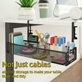 thumbnail image 6 of Under Desk Cable Management Tray - Cable Management Organizers Holder, Cable Management Under Desk, No Drill to Desk Cable Raceway, Under Desk Storage for Office, Kitchens, Home, 6 of 8