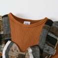 thumbnail image 5 of 12 Months Baby Girls Clothes 18 Months Girls One-piece Bodysuit Infant Girls Long Sleeve Plaid Romper with Headband Brown, 5 of 9