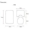 thumbnail image 2 of Juego de 3 piezas de alfombrillas de ducha para baño + alfombrillas para baño de pies + funda para asiento de inodoro, 2 of 4