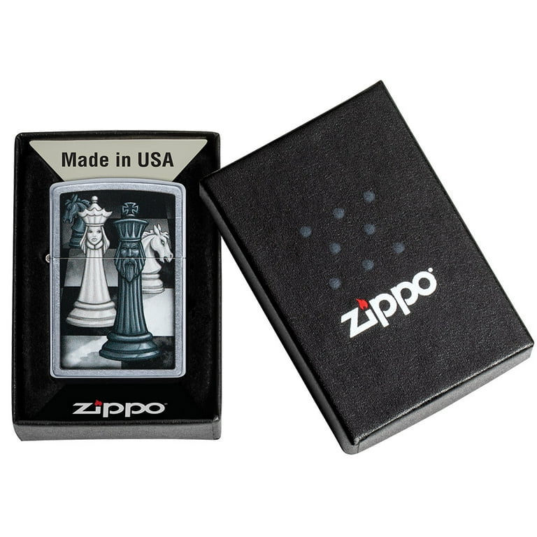 Zippo Chess Game Design Street Chrome Pocket Lighter - Walmart.com