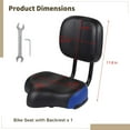 thumbnail image 5 of Bike Seat with Backrest,Extra Wide Bicycle Seat with Back Support,Extra-Large Bicycle Seat with Padded PU Cushion Saddle Fit for Tricycle Mountain E-Bike, Includes Installation Tools, 5 of 13