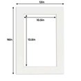 thumbnail image 3 of Textured White Acid Free 12x16 Picture Frame Mats with White Core Bevel Cut for 11x14 Pictures -, 3 of 3