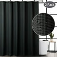 thumbnail image 2 of Shower Curtain, Polyester Waffle Weave Plaid Bathroom Shower Curtain Waterproof Wrinkle Resistant Privacy Protection Decorative Home Hotel Bath Curtain, 2 of 7