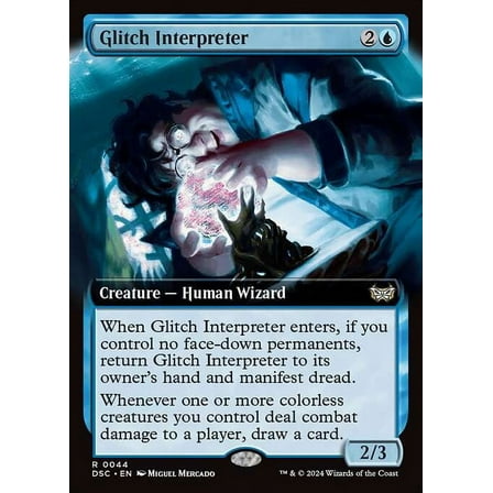 MtG Duskmourn: House of Horror Commander Rare Glitch Interpreter #44