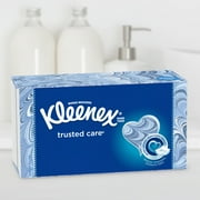 Kleenex Trusted Care Everyday Facial Tissues, 6 Flat Boxes, 144 White Tissues per Box, 2-Ply (864 Total)