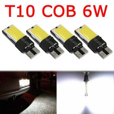 

Gogusuu Car lights，Led Lights For Car，Car Led Lights Interior， 4PCS T10 COB 6W W5W 194 168 LED Error Free Side Wedge Light Lamp Bulb
