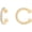Yellow Gold, variant on 925 Sterling Silver 14K Gold Plated Cubic Zirconia Sparkling Round Huggie Ear Cuff Gold Earrings for Women | Clip On Cartilage
