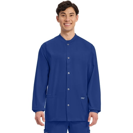 Cherokee Workwear Professionals Men Warm Up Scrubs Jacket Snap Front WW360
