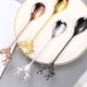thumbnail image 4 of GOOHOCHY 4 cucharas de postre, cucharas de degustación, cucharas de acero inoxidable, cucharas para espresso y cucharas de metal para sopa., 4 of 8