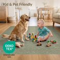 thumbnail image 4 of ODIKA 4'x6' Ultra-Soft Area Rug, Distressed Damask Retro Farmhouse Ornamental Faded Scroll Vintage Flowing None Washable, Bare feet friendly, Silk-Touch for Bedroom Home office, 4 of 7