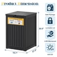 thumbnail image 2 of Nihsuao 53-Gallon Outdoor Package Delivery Box - Large Resin Storage Container with Lockable Lid, Waterproof Deck Box for Porches, Patios, Curbside, Black, 2 of 8