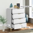 thumbnail image 3 of KIGOTY 4 Drawer Dresser, Hallway Storage Cabinet White，23.7”L x 13.5”W x 35.5”H, 3 of 7