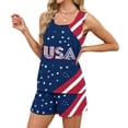 thumbnail image 5 of 2 Piece Short Sets for Women 250 Anniversary Usa Shirts and Short Sets Patriotic Tank Square Neck Sleeveless Sweatsuit, 5 of 8