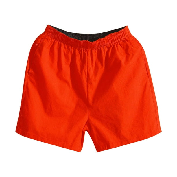 Pantalones Cortos para Hombre Cintura Elástica con Bolsillos, Ejercicio Suelto de Color Sólido para la Playa, Al Aire Libre Y el Uso Diario