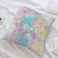 thumbnail image 6 of Throw Pillow Covers Abstract Multicolored Pattern Square Pillowcases for Home Decor Sofa Car Bedroom Fashionable Rainbow Color Art Painting Pillow Cases 18x18inch, 6 of 6
