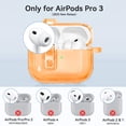 thumbnail image 2 of Funda transparente para AirPods Pro 3 2025 con cierre seguro y kit de limpieza, 2 of 8