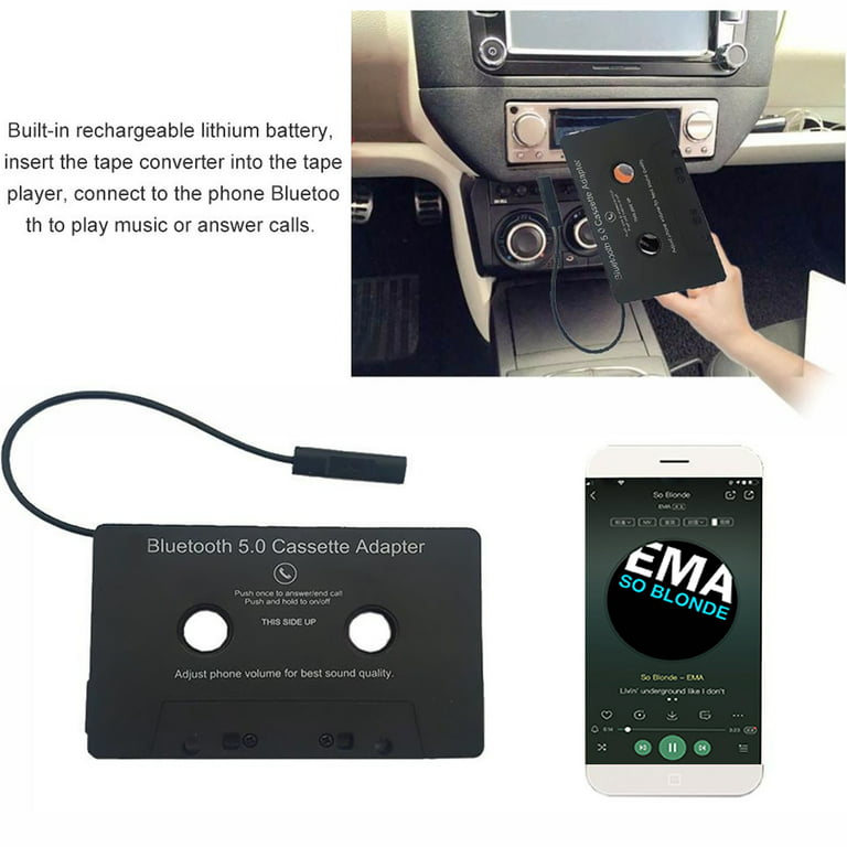 Cassette adapter voor in de auto