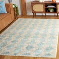 thumbnail image 2 of SAFAVIEH Tulum Lancaster Geometric Striped Area Rug, Ivory/Turquoise, 8' x 10', 2 of 8