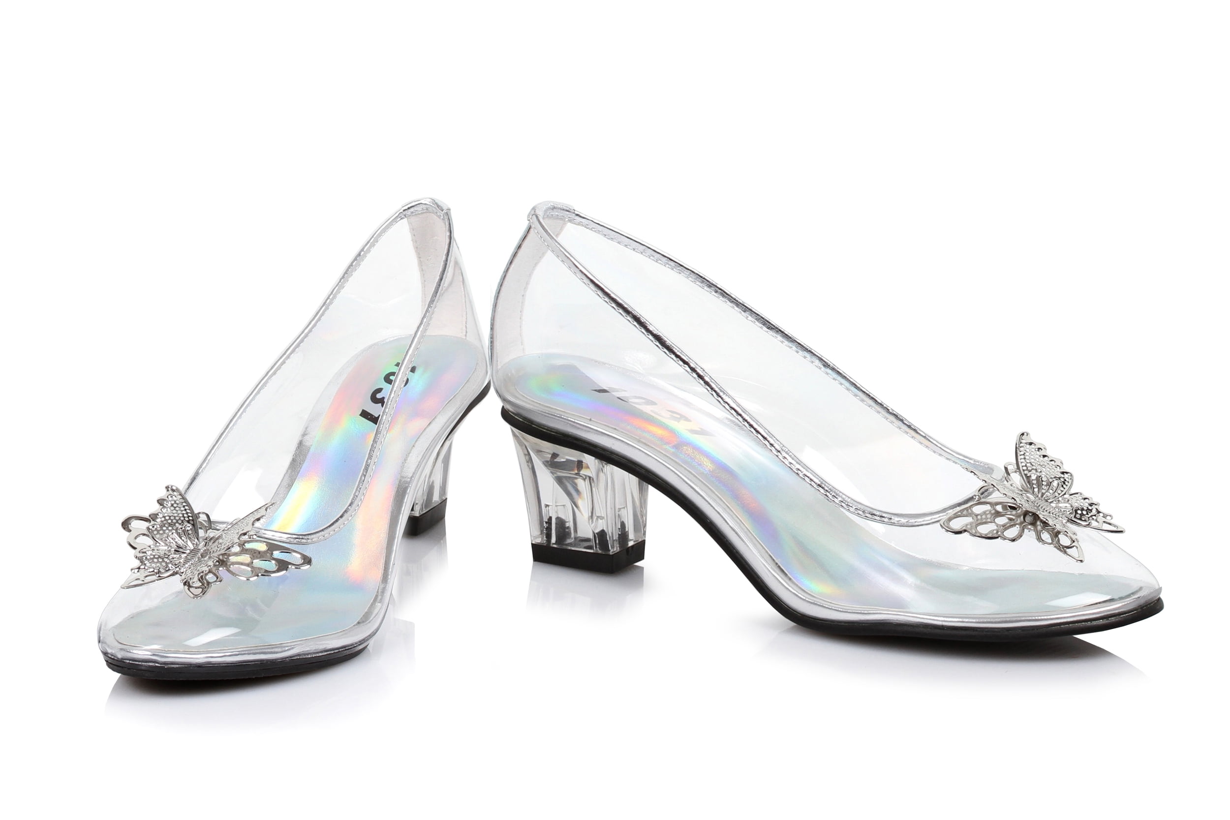 Clear Princess Cinderella Wedding Heels Plastic Costume Shoes size 9 10 11 12 