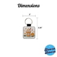thumbnail image 5 of Kawaii Pumpkin Spice Latte Coffee Faux Leather Square Keychain, 5 of 7