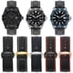 thumbnail image 2 of Correa de reloj impermeable de lona y caucho de silicona para hombre TAG Heuer Carrera, correa de buceo de competición, hebilla plegable, pulsera de 22 mm, 2 of 5