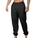 thumbnail image 2 of Pantalones largos para hombre, informales, a la moda, con bolsillos laterales, cintura elástica, color liso, de poliéster, 2 of 6