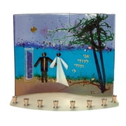 Judaica Kingdom TB-MEN-386 Tree of Life Wedding Menorah, with tube for shards