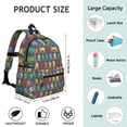 thumbnail image 6 of Colorful Bigfoot Pattern Backpack for School,Schoolbag with Adjustable Shoulder Straps & Padded Back,13.4"x11"x4.7", 6 of 6