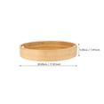 thumbnail image 2 of YUYUETIME Round Khaki Bamboo Tray 1Pc for Natural Serving and Dessert Storage, 2 of 8