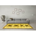 thumbnail image 3 of Ahgly Company Indoor Round Southwestern Yellow Country Area Rugs, 5' Round, 3 of 4