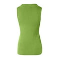 thumbnail image 6 of Clearance! Delayuji Layering Tanks for Women Casual Slim Fit V Neck Ribbed Knit Tanks Tops Sleeveless T Shirts Blouses S Green, 6 of 6