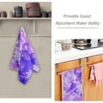 thumbnail image 3 of Light Purple Snowflakes Stars Hand Towels 2 PCS, Christmas Kitchen Towel Ultra Soft and Highly Absorbent,Decorative Fingertip Face Towel for Bathroom Hotel, 28.3"x 14.4", 3 of 6