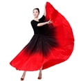thumbnail image 3 of Elastic Waist Women Ladies Adult Satin Swing Full Circle Long Ballroom Skirt Long Full Circle Dance Skirt, 3 of 8