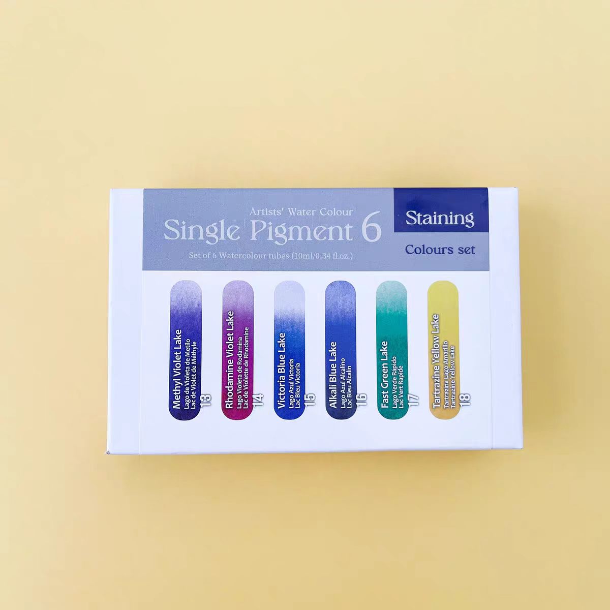 Kusakabe artist watercolor single pigment Granulation&Staining 6 tube 10ml set STAINIG series(japan import)
