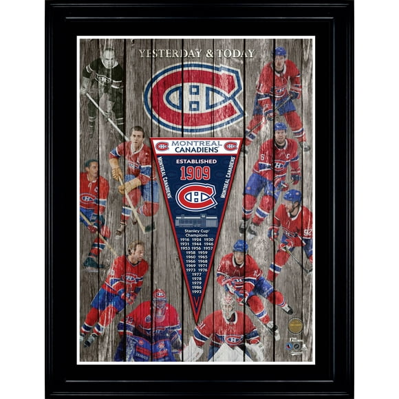 Montreal Canadiens Yesterday & Today Collage Frame