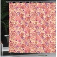 thumbnail image 3 of Ambesonne Purple Rose Shower Curtain, Romantic Floral Art, 69"Wx84"L, Peach Coral and Dark Magenta, 3 of 4