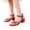 Red#10086, variant on BOOMNY Girl's Sandals Open Toe Low Heels Sandals for Kids Ankle Strap Glitter Sequins Elegant Wedding Princess Shoes