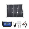 thumbnail image 1 of Kit de Panel Solar de 30W, cargador de batería de Panel Solar de silicio monocristalino con controlador de 10A, fuente de alimentación USB de 18V y 5V, 1 of 5