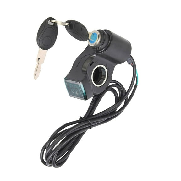 CSYANXING E-Bike Power Key Switch for Electric Scooters Bicycles 1 Amp 4.2 Volt DC LED Voltage Display ON-OFF Function