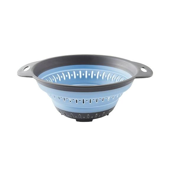 Lloopyting Clearance Dish Set Spoons Collapsible Colander Strainer With Plastic Handles Foldable Storage Basket Kitchen Gadgets Blue Potato Masher